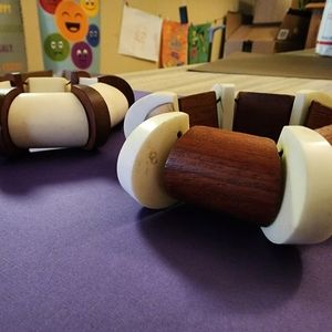 Wooden tribal bracelets